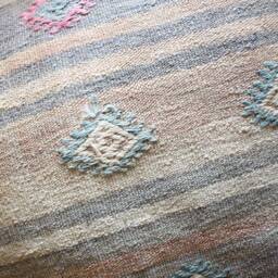 60cm - 24Inch Vintage Kilim Cushion Cover Handwoven Large Floor Sofa Pillow - thumbnail 2