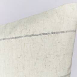 Beige Striped Lumbar Cushion Cover Farmhouse Decor - 50x30cm - thumbnail 2