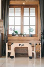 Toddler Table & Chair Set - Montessori With Blackboard Wooden Kids Furniture - thumbnail 1