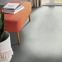 Art Deco Lines Vinyl Flooring, Gray Sheet White Eco Friendly Floor, Geometric Pet Friendly, Aesthetic Room Decor, Gift - thumbnail 2