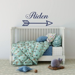 Arrow Name Wall Decal Personalized Nursery Decor Ww104 - thumbnail 1