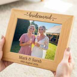 Personalised Bridesmaid Photo Frame - Maid Of Honour Flower Girl Engraved Picture - thumbnail 3