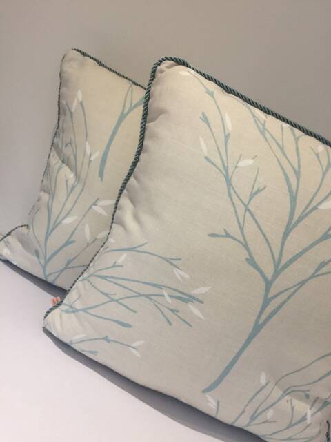 Laura Ashley Sycamore Cushion/Pillow Cover - Duck Egg Blue - image 1