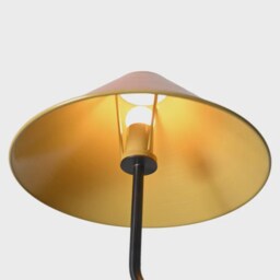 Mid-Century Modern Brass Linear Chandelier, Double Shade Pendant Light - thumbnail 2
