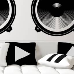 Audio Speaker Wall Decal - Music Sticker Recording Studio Wave Sound Producer Gamer By Blazing Vault - thumbnail 2