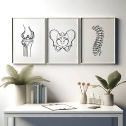 Chiropractic Poster Set - 3 Line Art Prints - Chiropractor Office Decor Anatomy Wall Chiro Clinic Artwork Medical Room Print - thumbnail 2