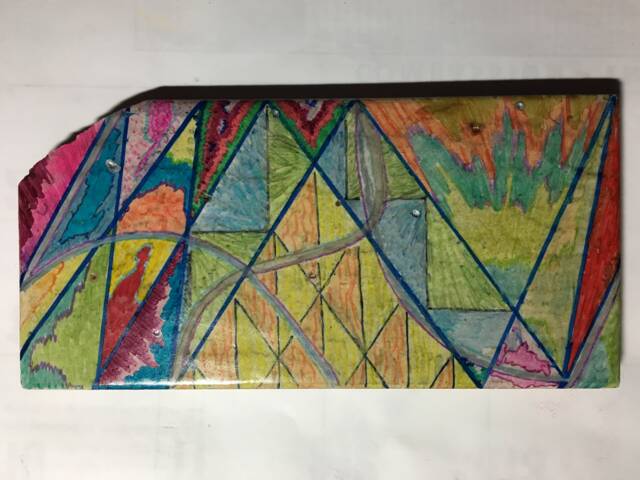 "Handmade Tile Wall Art Titled ""Jaku" - image 1