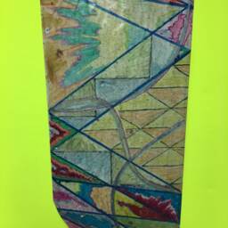 "Handmade Tile Wall Art Titled ""Jaku" - thumbnail 3