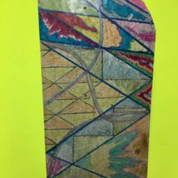 "Handmade Tile Wall Art Titled ""Jaku" - thumbnail 4