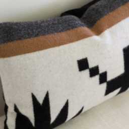 12x18 Spider Rock Wool Pillow Cover, Camel, Black & White Southwestern Cover - Ready To Ship - thumbnail 3