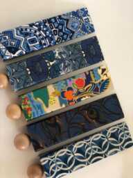 Liberty Print Door Stop Wedge - Decorative Hardwood, Vibrant Colours - thumbnail 1