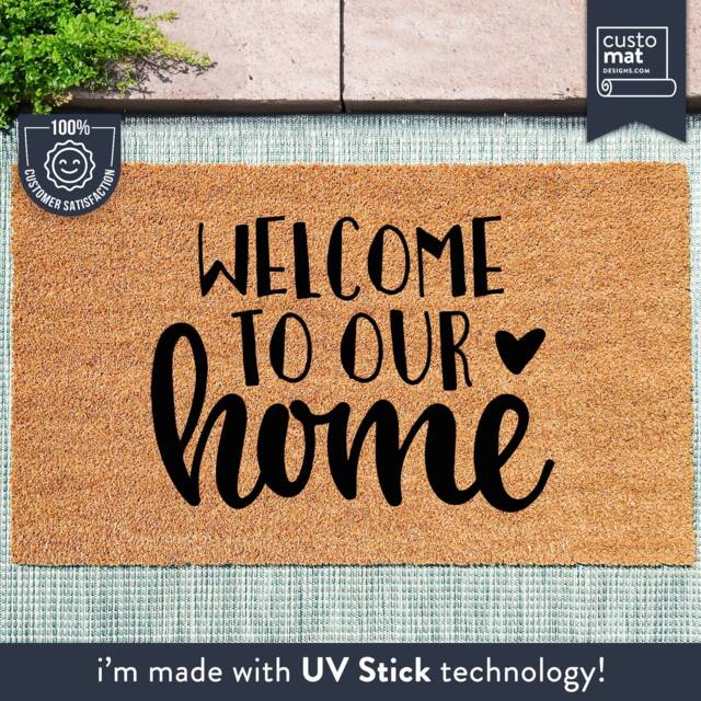 Personalized Welcome To Our Home Doormat - Customized Mat New Gift Housewarming Decor - image 1