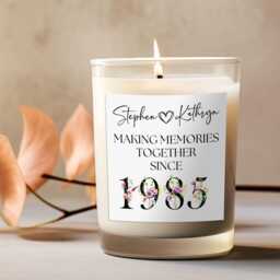 40Th Wedding Anniversary Candle, Ruby Gift, Personalised Mum & Dad - thumbnail 3