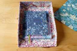 William Morris A4 In-Tray - Strawberry Thief Petite Plum Office Collection & Stationery Handmade in England - thumbnail 1