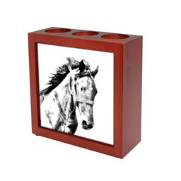 Mustang - Wooden Stand For Candles/Pens With The Image Of A Horse New Collection - thumbnail 1