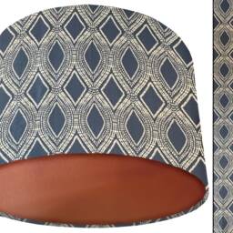 Blue Lampshade, Bohemian Interior, Ceiling Light, Boho Home, Table Lamp Shade, Modern Lighting - thumbnail 2