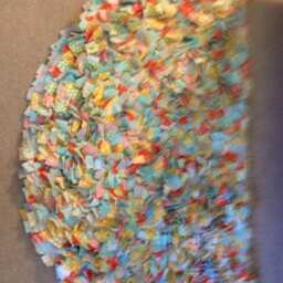 Baby Crib Rag Rug, Beautiful, Half Circle - thumbnail 4