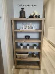 Handmade Rustic Wooden Shoe Cabinet Five Shelves - Many Colours & Sizes - thumbnail 1
