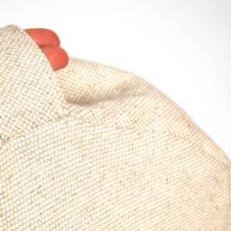 Beige Linen Meditation Cushion, Buckwheat Zafu Floor Pillow - thumbnail 3