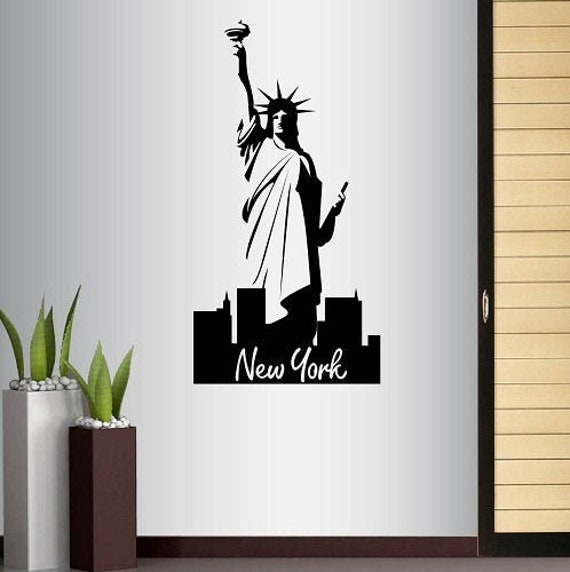 In-Style Decals Wall Vinyl Decal Home Decor Art Sticker New York City Usa Statue Of Liberty Office Room Removable Mural Design 399 - image 1