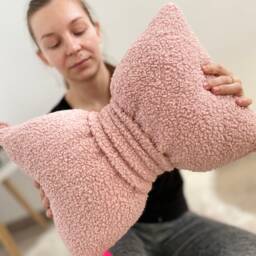 Boucl?? Bow Pillow Cotton Coquette Accent Cushion - thumbnail 3