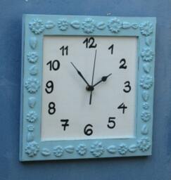 Turquoise & Cream Shabby Chic Wall Clock - thumbnail 2