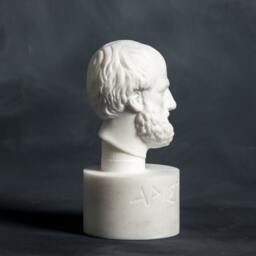 Marble Bust Of Philosopher Aristotle Carved Greek Marble Statue Figurine Sculpture - thumbnail 2