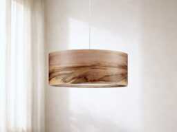 Wood Pendant Light - Handmade Organic Modern Dining Room Chandelier - thumbnail 1