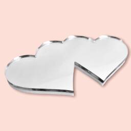 Love Hearts Acrylic Mirror Personalized Engraved Wall Decor - thumbnail 3