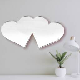 Love Hearts Acrylic Mirror Personalized Engraved Wall Decor - thumbnail 2
