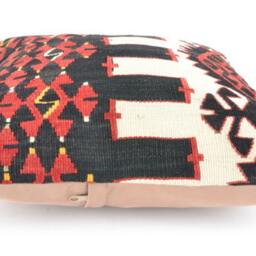 "Kilim Pillow, Wool Kilim Cousin From Anatolia, 40x40 cm, 16""x16" - thumbnail 3