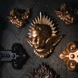 Beau - Sunburst Cherub - Gothic Wall Hanging Gallery Home Decor By The Blackened Teeth - thumbnail 2