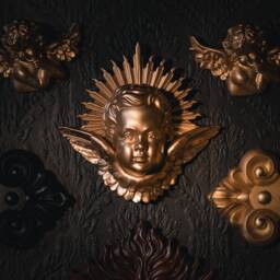 Beau - Sunburst Cherub - Gothic Wall Hanging Gallery Home Decor By The Blackened Teeth - thumbnail 1