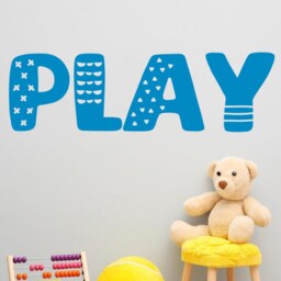 One Color Play Decal - Playroom Wall Decal Custom Color Decor Kids Room - thumbnail 3