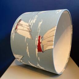 Nautical Sailboats Lampshade, Ocean Boat Decor, Coastal Home Accent - thumbnail 2