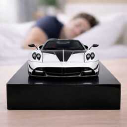 Pagani Huayra Car Alarm Clock - Realistic Engine Sound, Steam Effect, White Edition - thumbnail 3