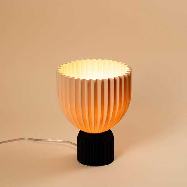 Lamp ?? Black X Beige Minimalist Modern Lamp 3D Printed Made Of Bioplastic - image 1