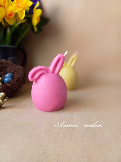 Easter Rabbit Candle Soy & Beeswax Home Decor - image 1