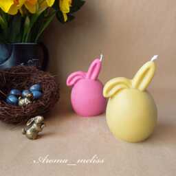 Easter Rabbit Candle Soy & Beeswax Home Decor - thumbnail 3