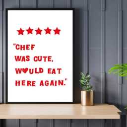 Chef Was Cute Poster - Funny Kitchen Print Dining Room Wall Art Quote For Food Lovers A5 A4 A3 Framed Or Unframed - thumbnail 3