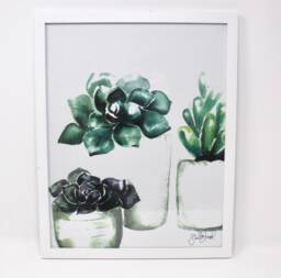 Succulent Art Print - 2, Gallery Wall, Home Decor, Simple, Painting 11x14 - thumbnail 1