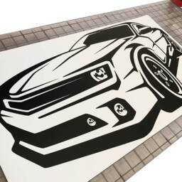 Muscle Car Wall Art Decal, Muscle Ford Mustang Sticker, Mustang - thumbnail 3