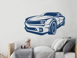 Muscle Car Wall Art Decal, Muscle Ford Mustang Sticker, Mustang