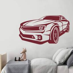Muscle Car Wall Art Decal, Muscle Ford Mustang Sticker, Mustang - thumbnail 2