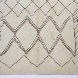 Handmade Beige Berber Rug Moroccan Atlas Design, 8x10 - thumbnail 2