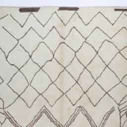 Handmade Beige Berber Rug Moroccan Atlas Design, 8x10 - thumbnail 3