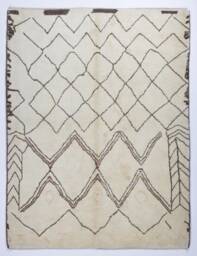 Handmade Beige Berber Rug Moroccan Atlas Design, 8x10 - thumbnail 1