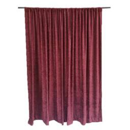 Custom Maroon Velvet Curtain 108 Inch High Long Panel Drapes Nfpa 701 Fire Treated Industry Standard Trade Show Expo Exhibit Event Drapery