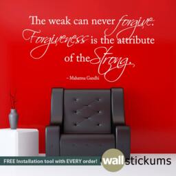 Mahatma Gandhi Quote Vinyl Wall Decal - Forgiveness Art - thumbnail 3