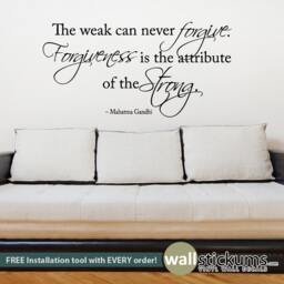 Mahatma Gandhi Quote Vinyl Wall Decal - Forgiveness Art - thumbnail 1